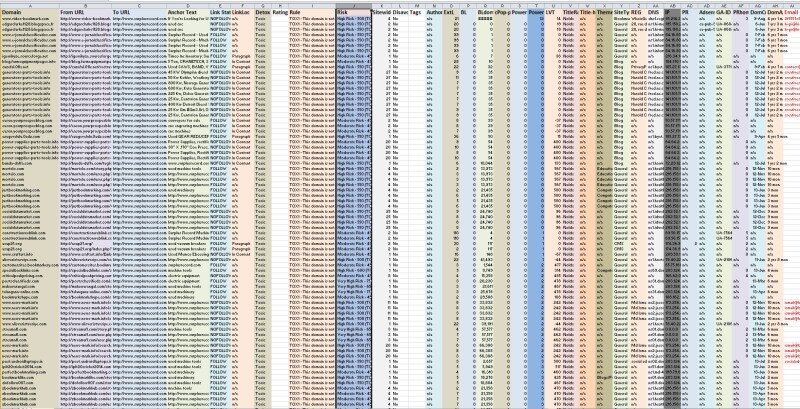 SEO Penalty Report Data